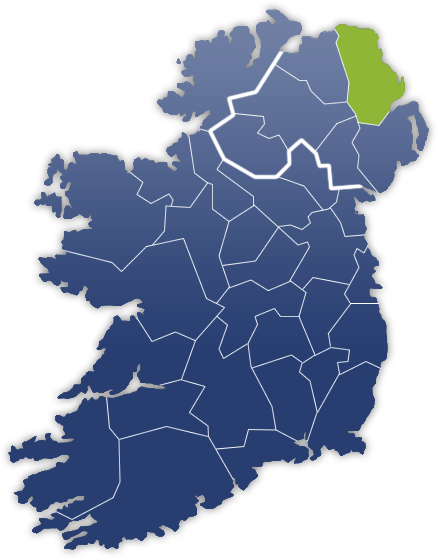 Antrim County - Irland Karte