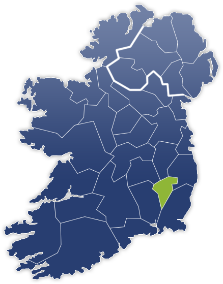 Carlow County - Irland Karte