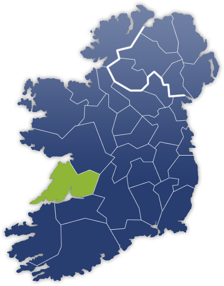 County Clare - Irland Karte
