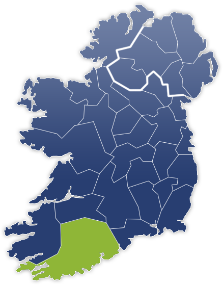 Cork County - Irland Karte