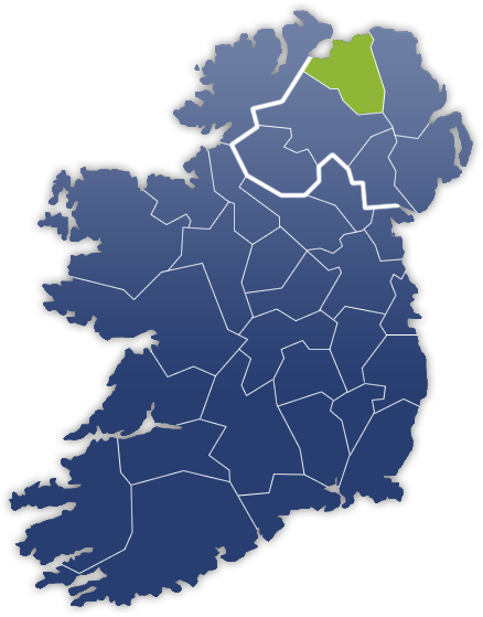 County Derry - Irland Karte