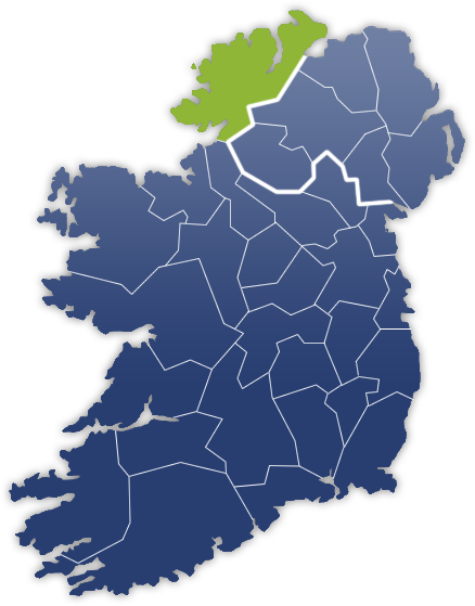 County Donegal - Irland Karte