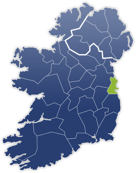 County Dublin - Irland Karte