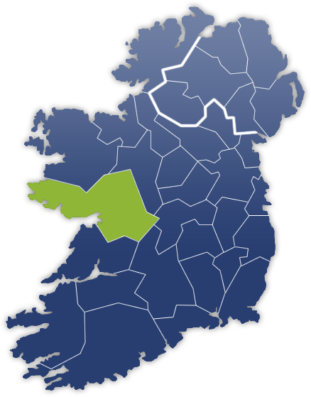 County Galway - Irland Karte