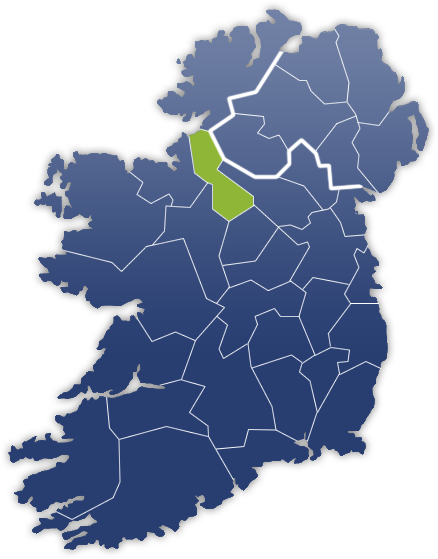 County Leitrim - Irland Karte