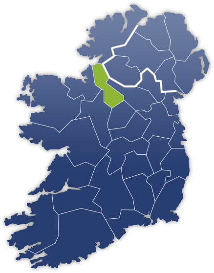 Leitrim County - Irland Karte