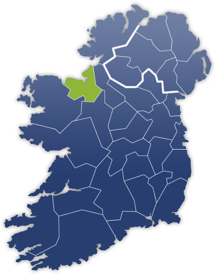 County Sligo - Irland Karte