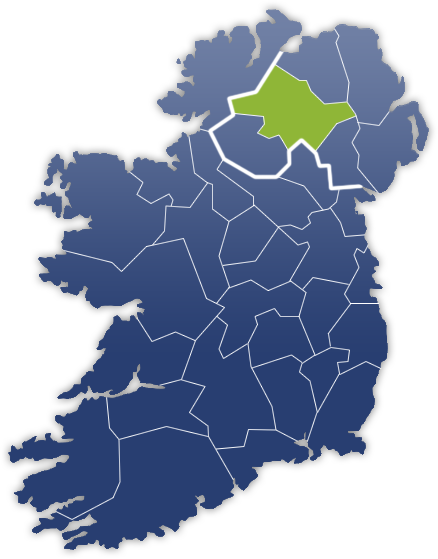 County Tyrone - Irland Karte