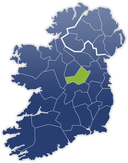 Westmeath County - Irland Karte