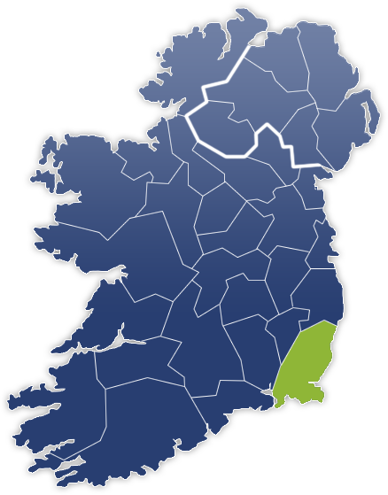 Wexford County - Irland Karte