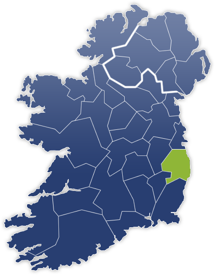 County Wicklow - Irland Karte
